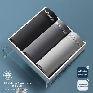 MiiOW | Ice Silk Seamless Mens Boxer Shorts