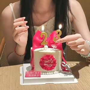 Number Gold Candle Birthday Cake Candle Party Celebration Cake Candle Cake Topper Cake Decorations 蛋糕蠟燭 數字蠟燭