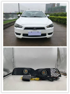 LED Fog Lights Assembly For Mitsubishi Lancer 2008 2009 2010 2011 2012 Front Bumper Fog lamp Replacement Angel Eye daylight Kits