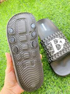 Dép nam nữ quai ngang slipper chữ B quai PVC đế PU trống nước tuyệt đối.dép nam quai nganghọa tiết