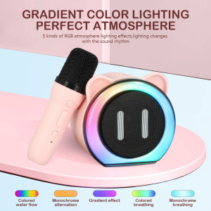 ไมโครโฟนขนาดเล็กสำหรับเด็กลำโพงแบบ ลำโพงคาราโอเกะบลูทูธของขวัญวันเกิดระบบคาราโอเกะโฮสต์