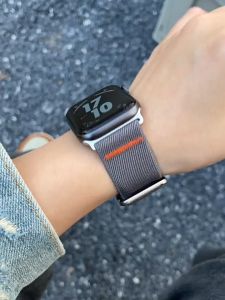 iWatch Band Ultra 49mm 46 45 44 42 41 40 38MM Knitted Nylon Elastic Series Mechanical Buckle Watch Band - Accessory Wearable