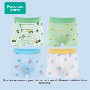 Purcotton | Breathable Cotton Childrens Underwear 4 pcs
