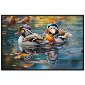 Tranh Chim Uyên Ương.. Tranh treo tường dán tường Canvas. CGI-206