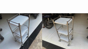 Xe đẩy DCG-43 Inox 3 tầng – Kích thước 30 x 40cm – Gọn nhẹ tiện lợi