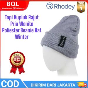 Topi Beanie Hat Pria Murah Rhodey Kupluk Rajut Polos Topi Kupluk Cowok Keren Kuplok Fashion Kekinian - EC002