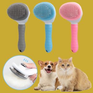 Pet Dog Hair Removal Comb Self Cleaning Slicker Brush for Dog Pet Hair Removal Comb Hair Brush