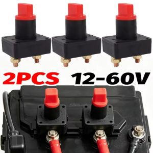 2Pcs Auto Battery Cut Off Switch Anti Leakage Power Protector Copper Contact Flame Retardant Plastic Housing Master Isolator for RV