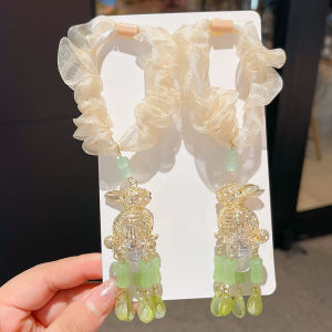 Easter Egg Shape Glowing Lantern Hair Ties Childrens Traditional Style High Elasticity Durable Non-damaging Hair Bands for Girls