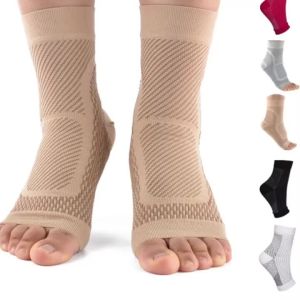 1Pair Nano Socks Neuropathy Socks Compression Sleeve For Ankle SwellingPlantar FasciitisNeuropathy - Nano Brace For Women Men