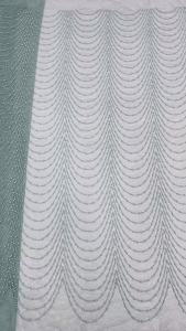 Vải Lưới Ren Thêu Hạt Cườm Thiết Kế Độc Đáo Màu Trắng Ngà Sang Trọng Đính Sequin Dùng Cho Váy Dự Tiệc Cưới Buổi Tối