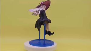 Bandai | Anime Flying Witch Action Figure Model Toy - Childrens Art Statue Gift - Sitting on Broomstick Collectible