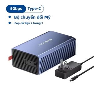Vỏ Ổ Cứng Kép Acasis USB 3.0 Cho Ổ Cứng SATA 3.5/2.5 Inch & SSD Hỗ Trợ Chức Năng RAID Vỏ Nhôm Có Quạt Hỗ Trợ Lưu Trữ Ngoài Lên Đến 48TB