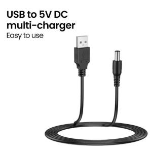 11-in-1 Multi USB Charging Cable Universal 5V DC Power Cord with 11 Interchangeable Plug Connectors for Small Electronics