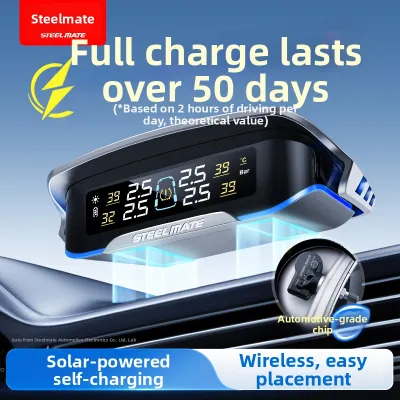 Steelmate | High Precision Solar TPMS In-Ex Car Tire Pressure Monitor