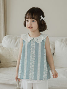 YOEHYAUL | Sleeveless Cotton Toddler Dress Set Two Pieces