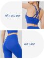 Bộ Quần Áo Tập Yoga Nữ Thể Thao Pilates Bộ Đồ Tập Gym Tập Thể Đẩy Lên Áo Ngực Thể Thao Quần Legging Bộ Thoáng Khí Đan. 