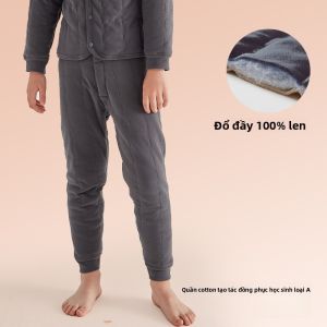 MiiOW | Quần lót cotton lông cừu giữ nhiệt cho trẻ em mùa thu đông Quần lót cotton lót lông cừu mặc nhà Quần lót học sinh