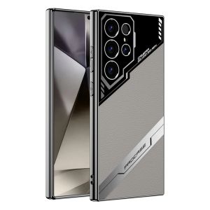 szhaiyu | High Quality PU Leather Electroplated Phone Case for Samsung Galaxy S26 S25 S24 Ultra S26Ultra Camera Protective Slim Cover