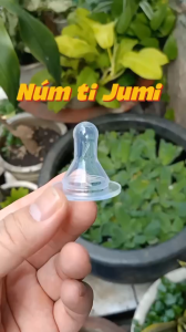 núm vú cổ hẹp Jumi núm vú siêu mềm chống đầy hơi sử dụng cho bình sữa Jumi Mirai Cacara