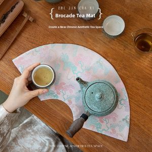 Elegant Pink Hemp Tea Mat