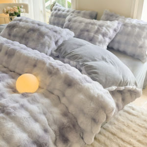 MOLORE | Bộ Ba Mảnh Lông Thỏ Nhái Đẹp Gradient