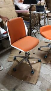 Ghế Văn Phòng Lưng Gỗ Nệm Da PU Cao Cấp Ghế Làm Việc Cách Điệu Ghế Xoay Lãnh Đạo Trưởng Phòng Nâng Hạ Chiều Cao Có Bánh Xe Thông Minh GHP031