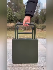 Portable Outdoor Folding Chair Multi-Functional Study Stool Fishing Camping Writing Chair Leisure Furniture Iron Material