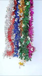 (1Pcs) Slinger Natal Snowman Uk 9cm x 2m slinger natal hiasan dekorasi slinger tinsel rumbai