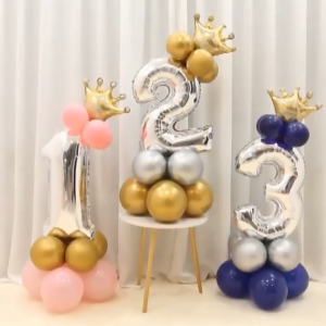 40นิ้ว ลูกโป่งตัวเลข ลูกโป่งฟอยล์ ตัวเลข(ตัวเลข 0-9)ลูกโป่งวันเกิด ลูกโป่งวันเกิด ตกแต่งงานปาร์ตี้