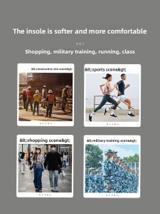 FASHEHAN | Brown Tactical Boots Insoles Waterproof Training Desert Mountain Ultra Soft Pain Relief Long Standing Not Tired Foot Sensation