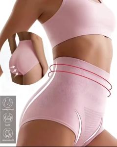 Womens Body Shaper Seamless Briefs Solid Color High Waist Underwear Female Tummy Control Shapewear Breathable Panties
