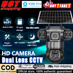 V380 PRO Solar CCTV Camera Three lens 8MP+8MP+8MP HD Camera 4G SIM Card Outdoor Waterproof Surveillance Color Night Vision Two-Way Audio IP Security Cameras