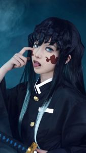 Full Set Demon Slayer Tokito Muichiro Cosplay Costume for Men Uniform Set Outfit Halloween Christmas