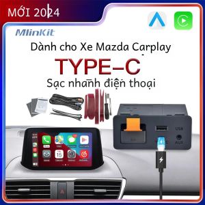 Bộ Chuyển Đổi USB CarPlay Không Dây Có Dây Type-C Cho Mazda 2 3 6 CX3 CX5 CX8 CX9 MX5 Demio Miata TK78669U0C Bộ Dụng Cụ Lắp Đặt
