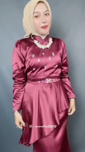 Jamila Dress Satin Payet Baju Bridesmaid Kondangan Lamaran Wisuda Gamis Lebaran 2025