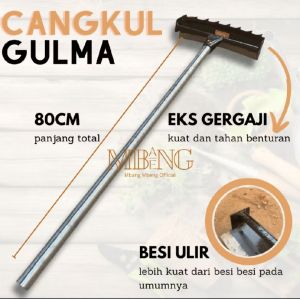 Alat Garuk Rumput Liar Cangkul Gulma Gagang Besi Bahan Plat Besi Tajam