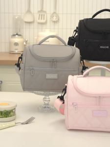 Portable Curved Flap Meal Bag Insulated Lunch Carrier with Handle RH2576