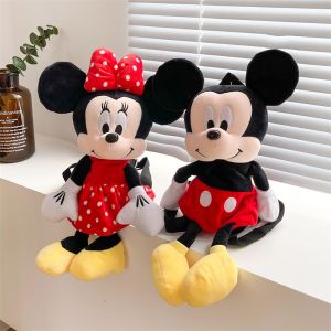SHUNAICHI Halloween Christmas Disney Mickey Mouse Plush Doll Backpack Cartoon Minnie Mouse Plush Shoulder Bags Soft Stuffed Dolls Kids Girl Birthday Gifts