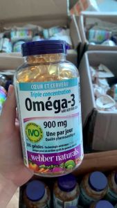 Dầu cá Omega 3 Triple Strength 700/900mg cung cấp 600mg EPA và 300mg DHA Omega 3 Webber Natural Từ Canada