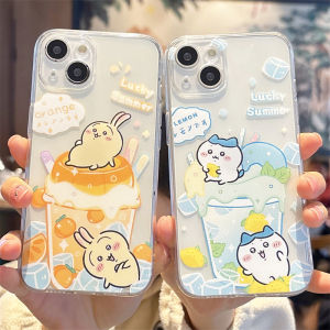 Chiikawa Beverage Design Mobile Phone Case for 16Promax 15Uzaki 14Plus New Model 13SmallEight 12Mini Summer 11Juice 17Couple XR Soft Shell 876 Set