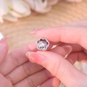 Mặt Dây Chuyền Charm Hình Trái Tim Nơ Mèo Chuồn Chuồn Hoa Anh Đào Bạc 925 Sterling Dành Cho Phụ Nữ Làm Đồ Trang Sức Tự Làm - Chủ Đề Hoa Anh Đào & Chuồn Chuồn