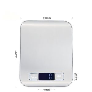 Digital Kitchen Scale with LED Display 5kg/1g Stainless Steel Electronic Weighing for Food Jewelry Snacks Baking Home Tools