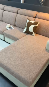 COD*Alic Elastic Sofa Seat Cover Patchwork Sofa Cover 1/2/3/4 Seat Solid Color AndBack cushion cover
