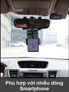 Giá Đỡ Điện Thoại Trên Ô Tô Kẹp Điện Thoại Ô Tô Kẹp Gương Chiếu Hậu Chắc Chắn VERSION 4