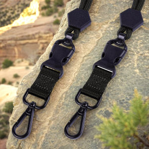 Outdoor Function Travel Mountain Climbing Woven Hang Rope round Rope Leather Card Holder Certificate Badge Lanyard Bold Thickened Strong Durable Anti-Lost Detachable Metal Buckle Safety Buckle Halterneck Camera Mobile Phone Strap