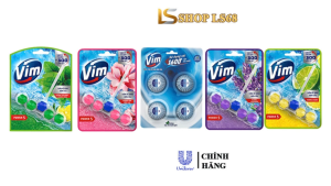 Viên treo bồn cầu Vim hương chanh viên 50g