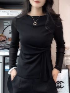 QINGNAER | Slimming Long-sleeved Top Blouse