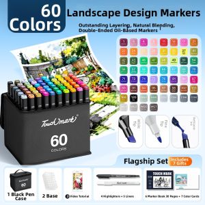 Touch mark | Art Grade Dual Tip Oil-Based Quick Drying Markers 36-60 Colors
