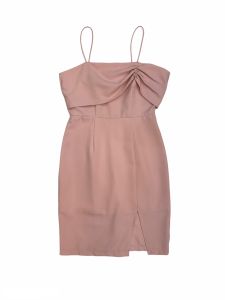 เดรสออกงาน Blossomdress #PK74 เดรสไปงานแต่ง เดรสสั้น ชุดไปงาน เดรสสายเดี่ยว โอบแขน by Pink Diva